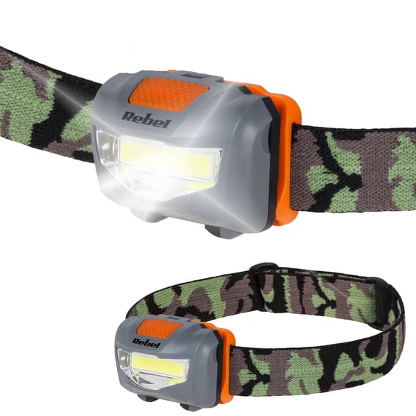 LED-otsalamppu 3W COB 3xAAA Rebel-otsalamppu