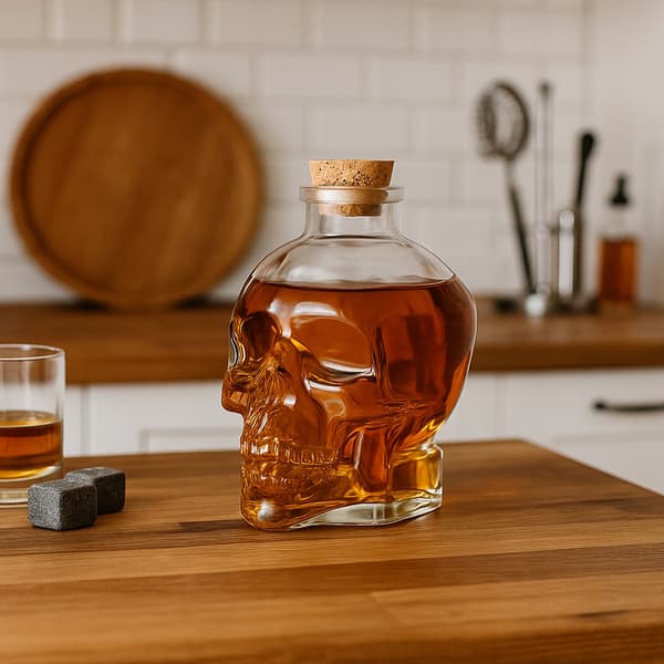 SÆT 5x Glaskraniekaraffel 400ml flasker til alkohol, whisky, gave