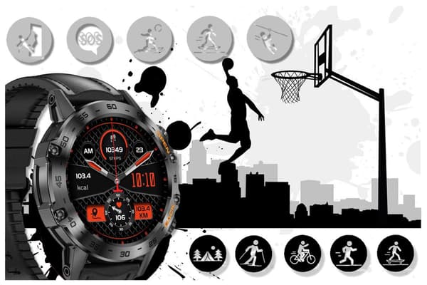 GRAVITY GT9-5 SMARTKLOCKA FÖR HERR - SAMTAL, BLODTRYCKSMÄTARE (sg021e)