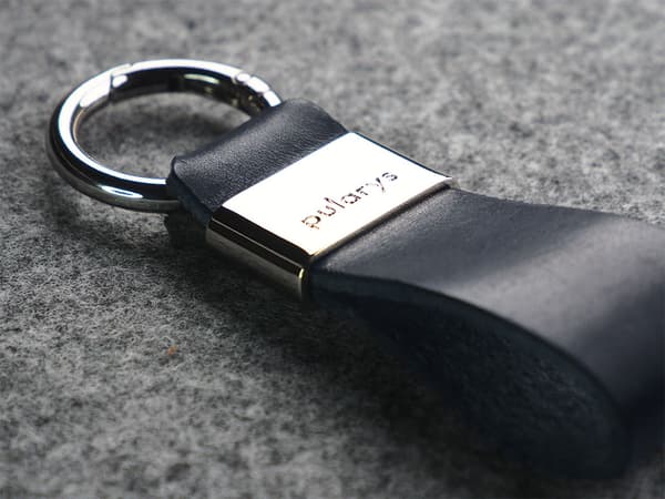 HOBBY plånbok med Nomad lädernyckelring, marinblå