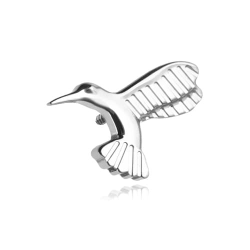 Titanium Kolibrimøtrik - Sølv - TNA-099 1,2 mm
