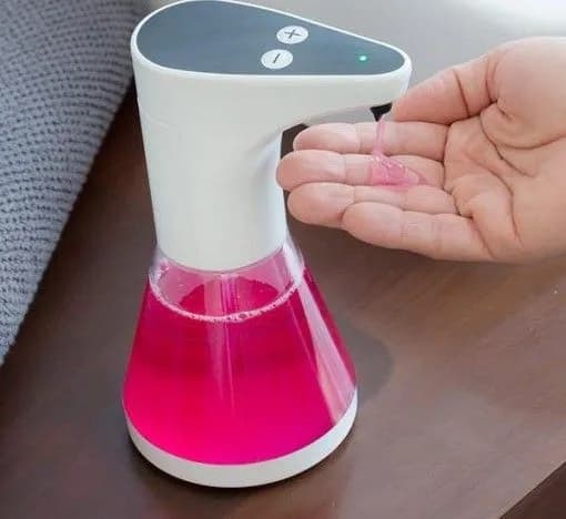 Agnes berøringsfri stående sæbedispenser 480 ml farveløs, hvid