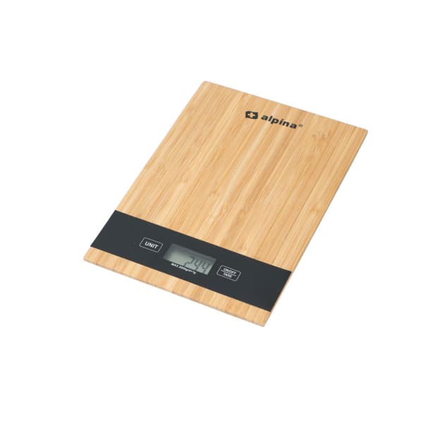 Alpina - Digital köksvåg i bambu 5 kg
