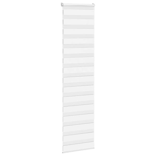 vidaXL Zebrarullgardin, vit, tygbredd 60,9 cm, polyester