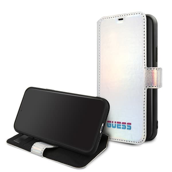 Guess GUFLBKN58BLD iPhone 11 Silver/silver bok Skimrande