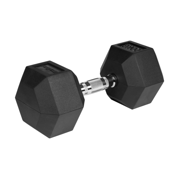 Rebel hexagonalhantlar gumerad gjutjärn 20 kg