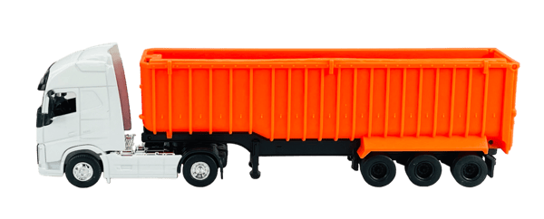Welly Volvo FH vit + tippflak 1:64 68056