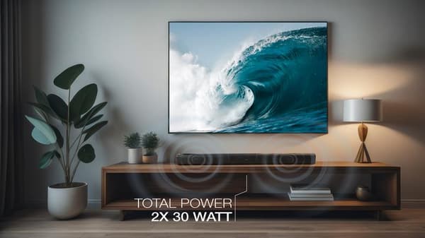 Soundbar PEAQ PEB 50 2.0 60W Sort