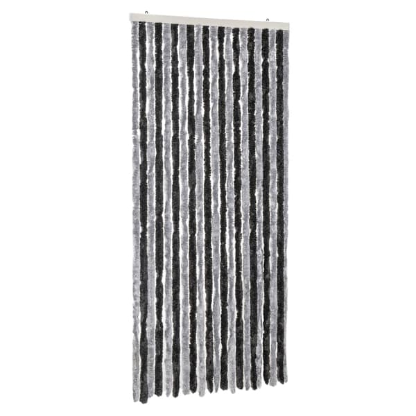 vidaXL insektnet, grå og sort, 90x200 cm, chenille