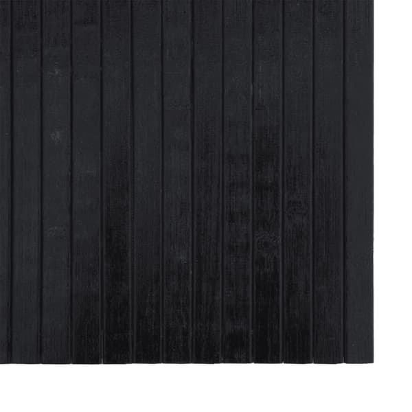 vidaXL Suorakulmainen matto, musta, 70x500 cm, bambu