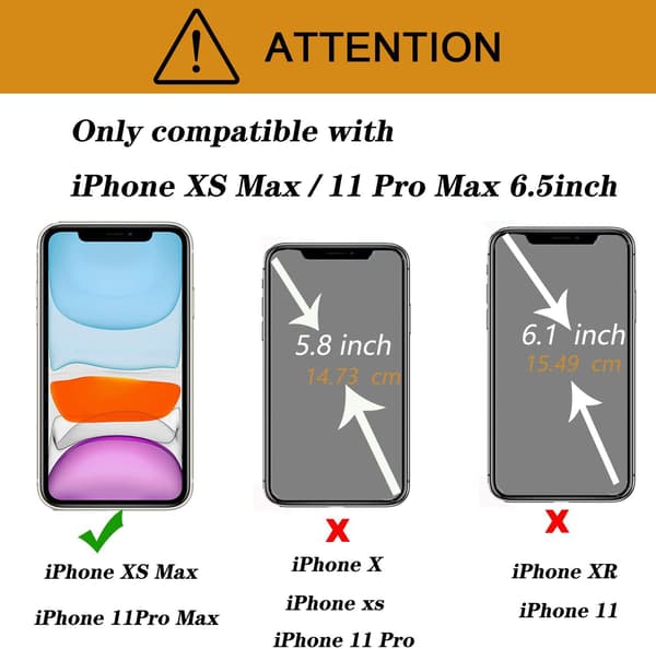2x Hærdet glas til Apple iPhone 11 Pro Max/iPhone Xs Max A2161 A1921