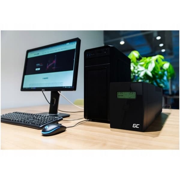 Green Cell 600VA 360W UPS LCD-näytöllä