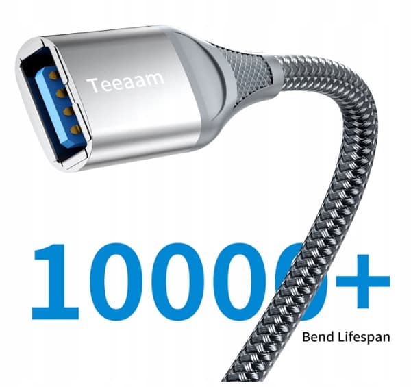 Teeaam USB 3.0 Kabel 2m + 3m A Han-Hun Aluminium Stik