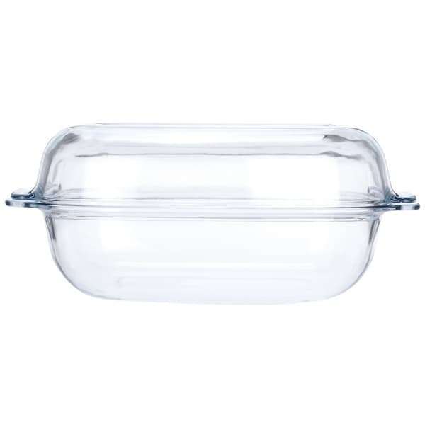 Ugnsfast glasform med lock 3,1+2,6 l