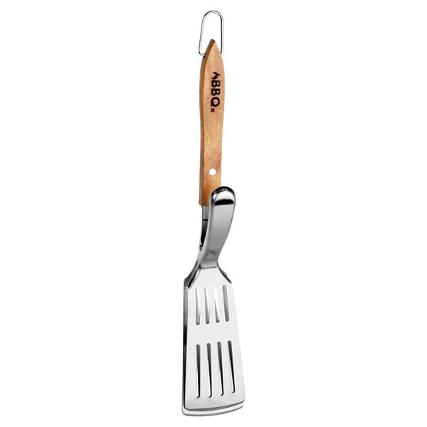 Grillspatel og tænger 2-i-1 stål 40 cm