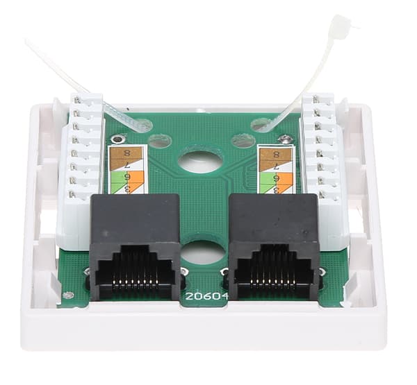 RJ45-2G2 DOBBELT TERMINALSTIKKANAL
