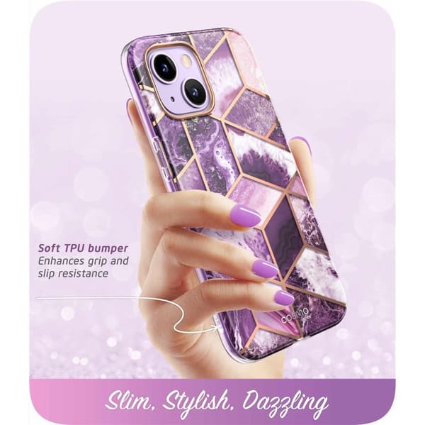 Supcase Cosmo iPhone 14 Plus / 15 Plus Marmor Lilla