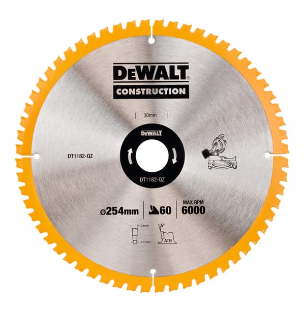 DEWALT SÅGBLAD 254x30mmx60z