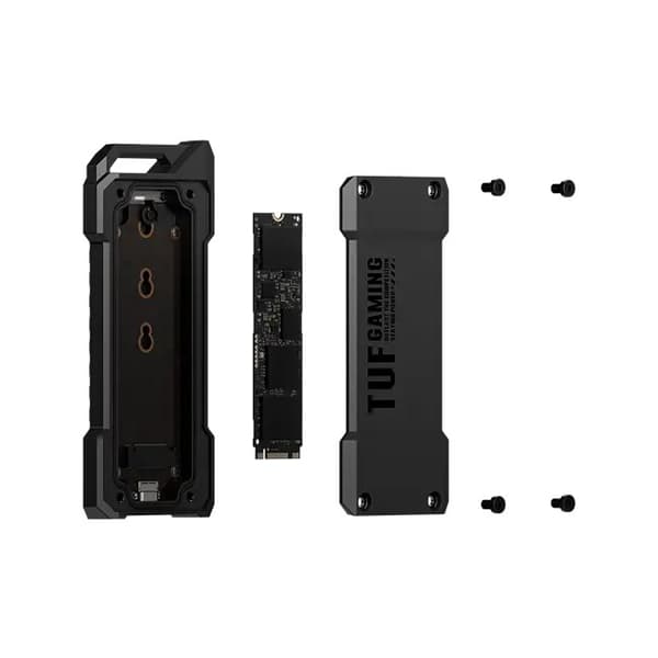 ASUS TUF Gaming A1-drevkabinet, USB-C 3.2, holdbart, sort