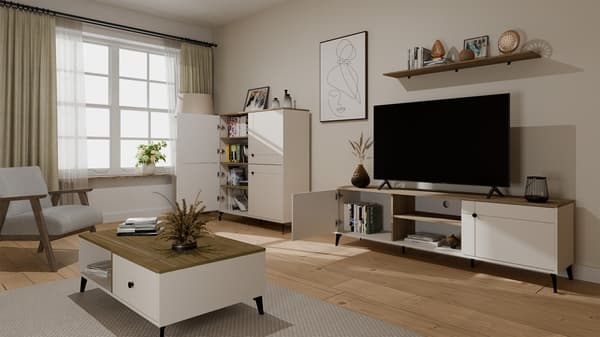 POINT 2S SOFABORD 110 CASHMERE BEIGE EGE CASTELLO 2 SKUFFER STUE
