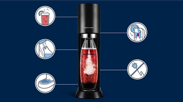 SODASTREAM MIX mætningsmiddel + CO2 patronflaske 1L 430ml Sort