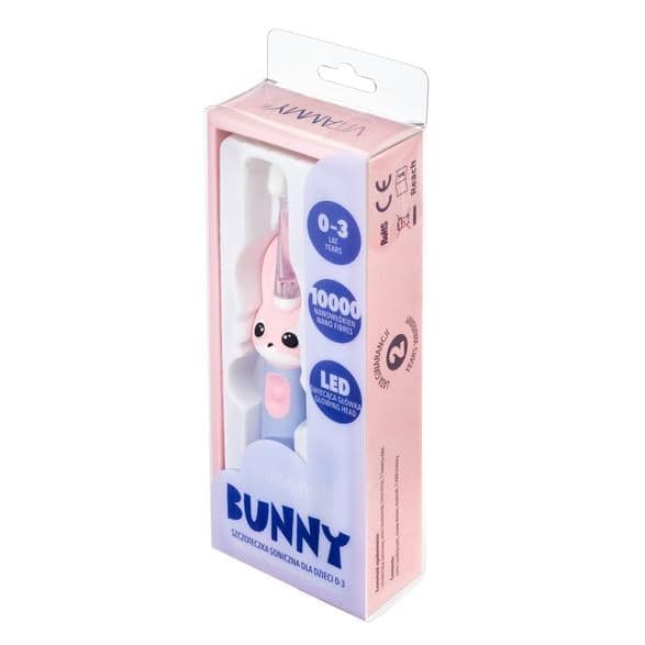 VITAMMY Bunny Sonic Tandbørste til Børn 0-3 År Lyserød