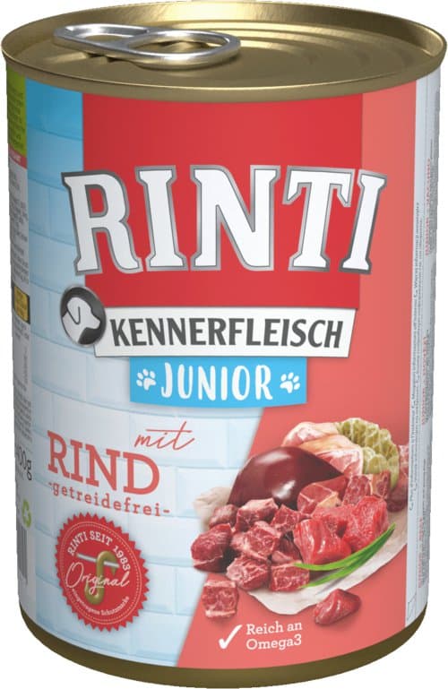 Rinti | Kennerfleisch Junior | 400g burk - Nötkött 400g