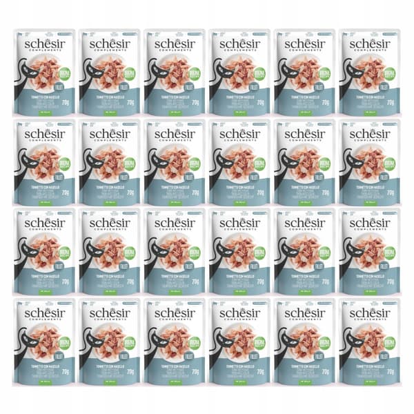 Schesir Adult Tun vådfoder til katte 24 x 70 g