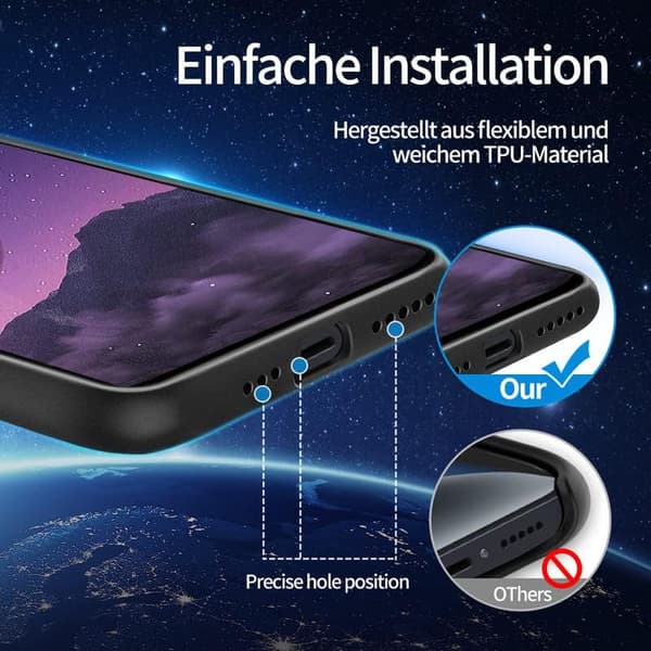 SVART SILIKONBAKSKYDD till iPhone 14 Plus 6,7'