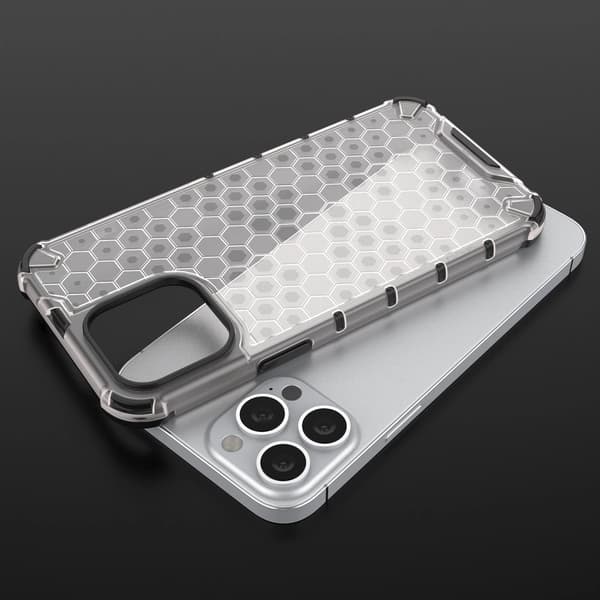 Honeycomb Armored Case med Gelram iPhone 13 Pro Max Röd