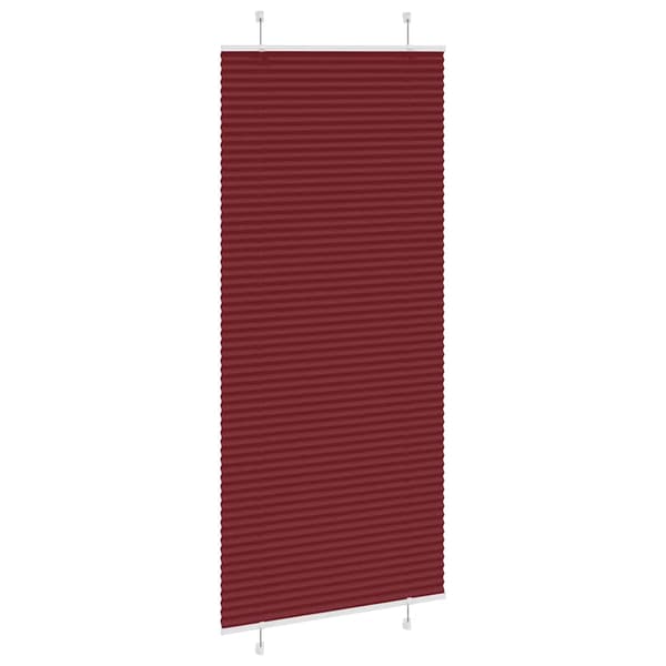 vidaXL Plisserad gardin vinröd 100x200 cm tygbredd