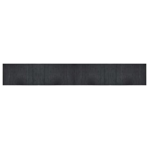 vidaXL Suorakulmainen matto, harmaa, 60x400 cm, bambu