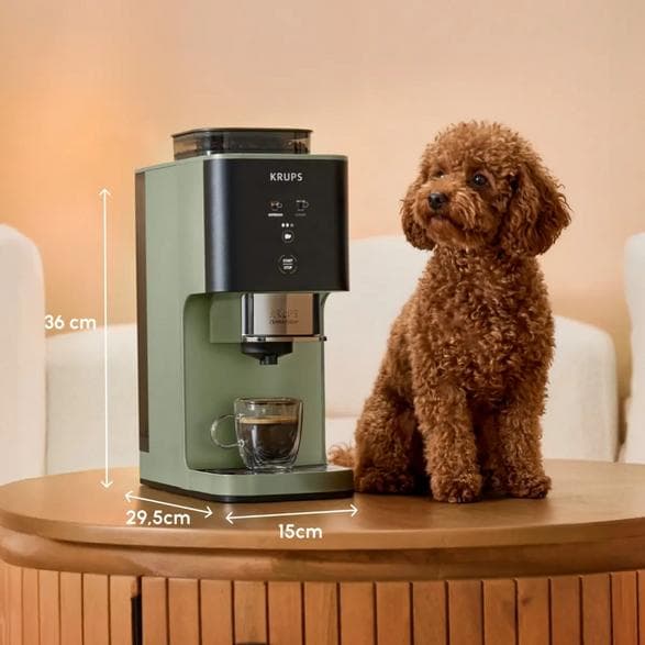 Ekspresskaffemaskin KRUPS SA401LE0 Coffee Crush 15cm bredd Pistaciegrön