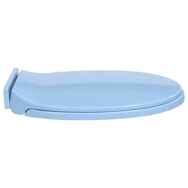 vidaXL Soft Close toiletsæde, blå, oval