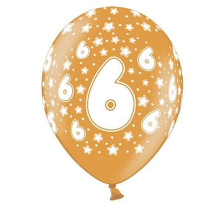 Ballonger med 6-årsmotiv, 1 st