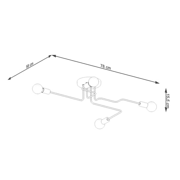 LOFTSLAMPE VIVID 4 E27 HVID LUMILO 14.249.42
