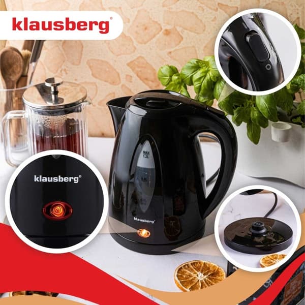 ELKEDEL 1,2L KLAUSBERG KB-9001 SORT