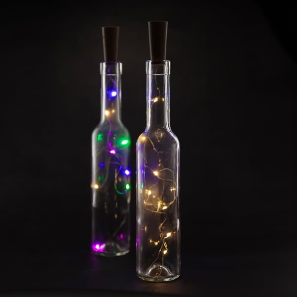 LED-FLASKEHÆTTE DEKORATIVE LAMPER Flaskelys Ferier