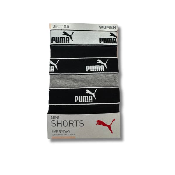 Puma BASIC MINI SHORT 3-PAK 93533602 r S dametrusser