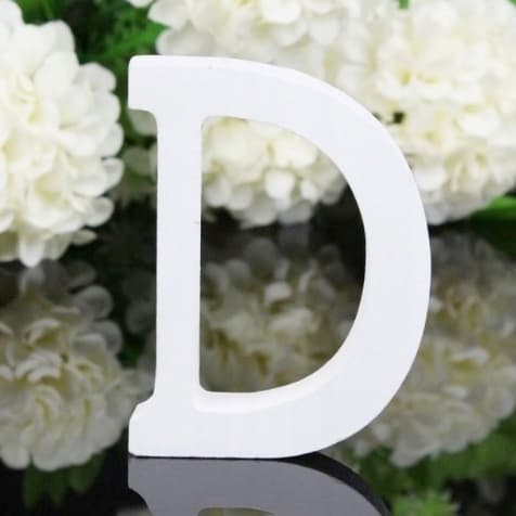 Træbogstav "D", 16 cm, 1 stk.