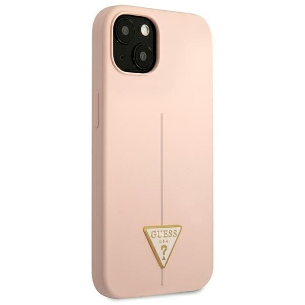 Guess GUHCP13SSLTGP iPhone 13 mini 5.4 rosa hårt skal Silikon Triangle