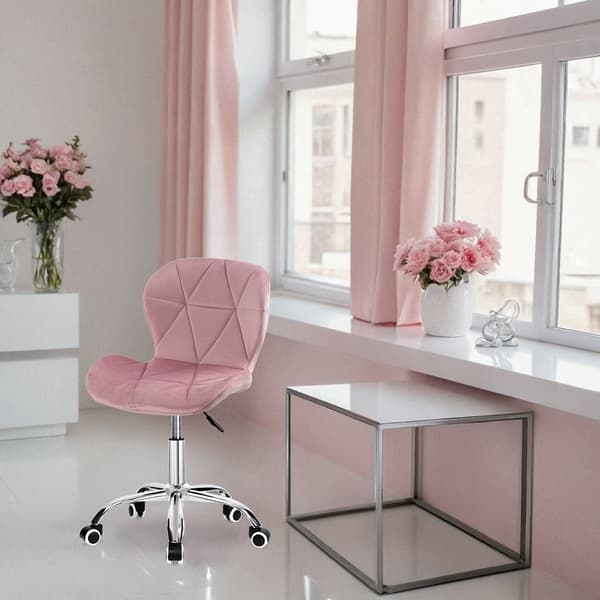 Spiner drejestol, krom, pink