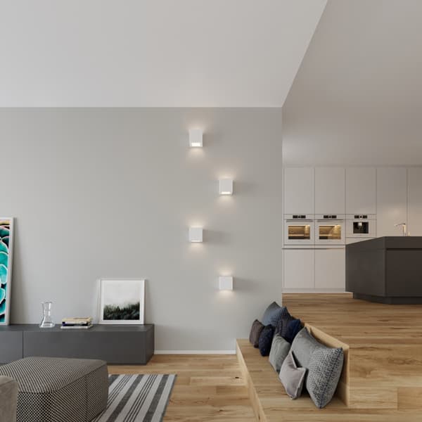Vägglampa Tetra 1 E27 Vit Lumilo 00.105.05