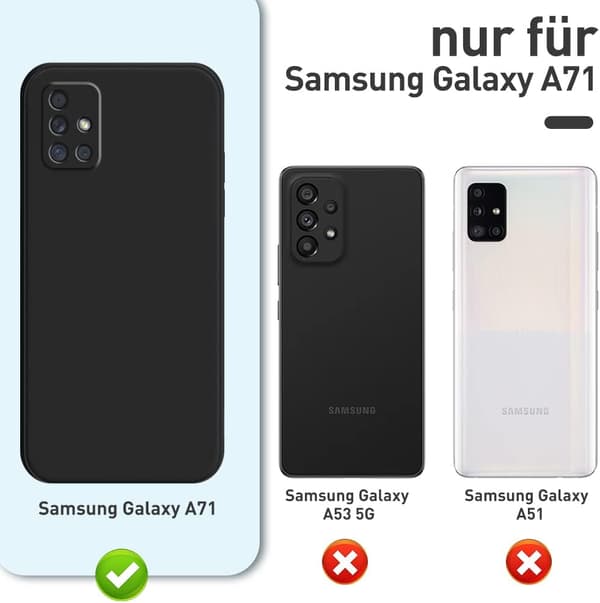 SAMSUNG GALAXY A71 -PUHELIMEN SILIKONISUOJA, MUSTA, MATTA, VAALEA SM-A715F