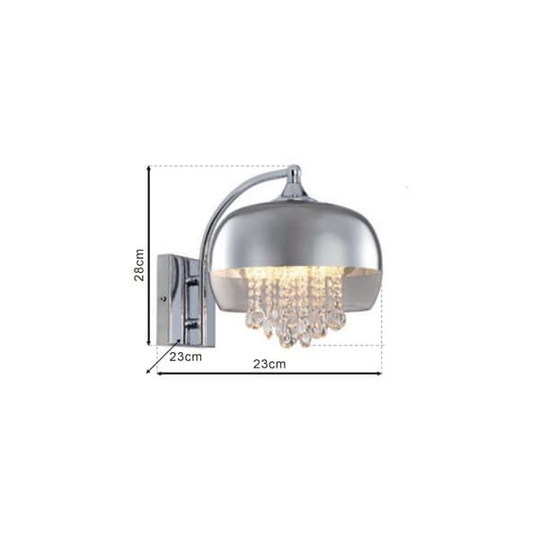 VÆGLAMPE LUNA 1 E14 KROM MILAGRO ML3803