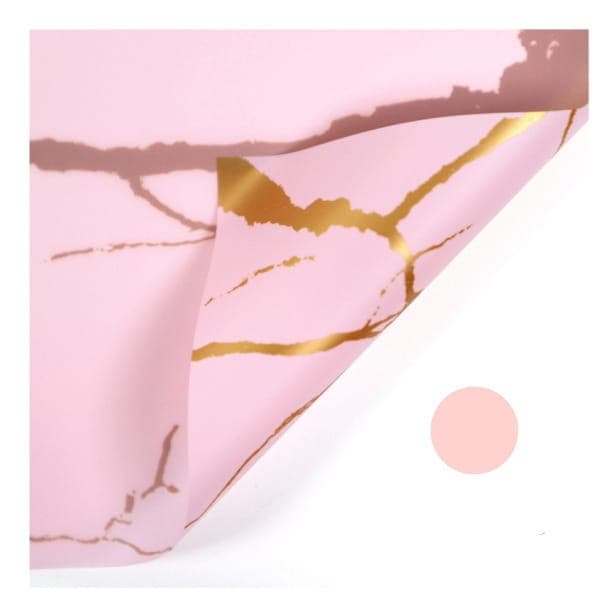 Blomfolie - "Marmor" Rosa - Ark 58x58 cm - 20 st