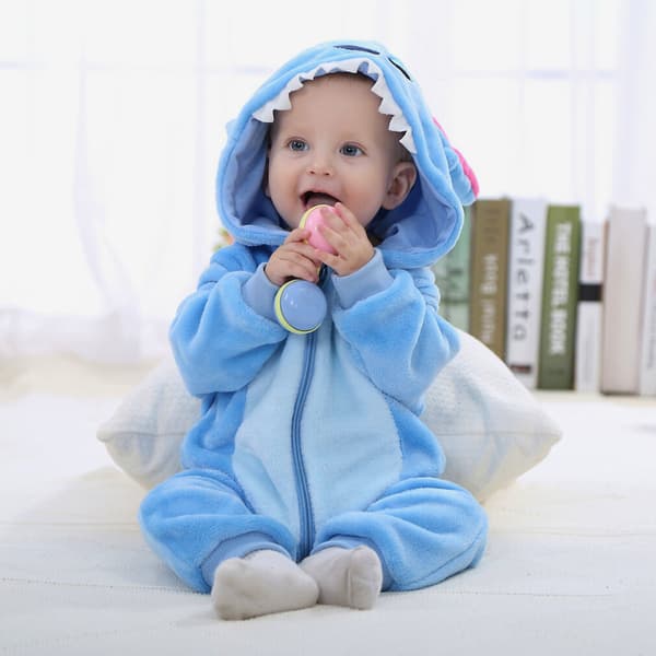 Disney Stitch Onesie Pyjamas Kostym Spädbarn 70: 50-65 cm