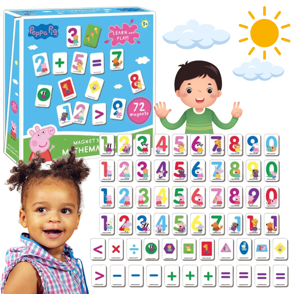 Peppa Pig magnetset matematik lärning räkning