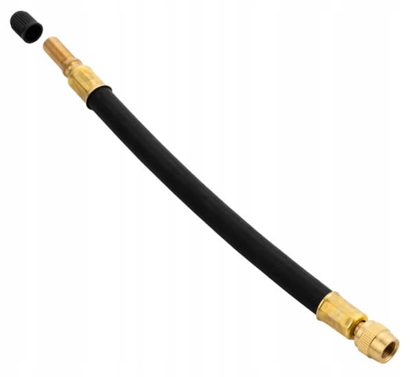Flexibel gummipump slang, Auto/Schrader ventil, 25 cm