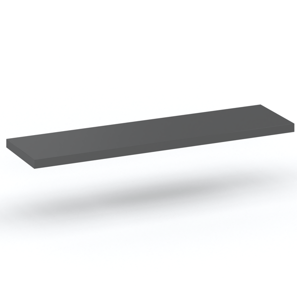 hængende boghylde loft grå 60 cm
